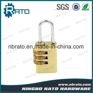 High Security Combination Ractangle 3coded Brass Padlock